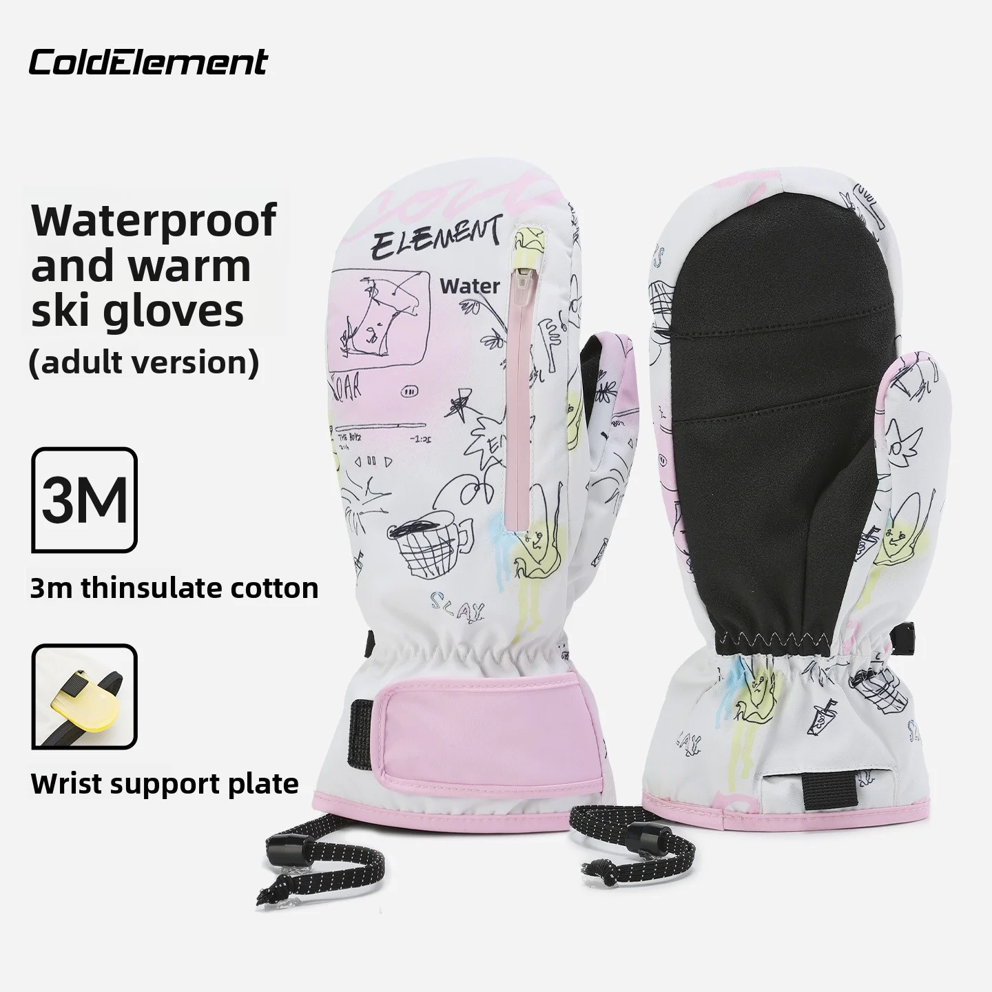 

Coldelement Women's Waterproof Ski Gloves - Warm, Durable Outdoor Gloves Autumn And Winter Sports, Ideal Skiing Equipment