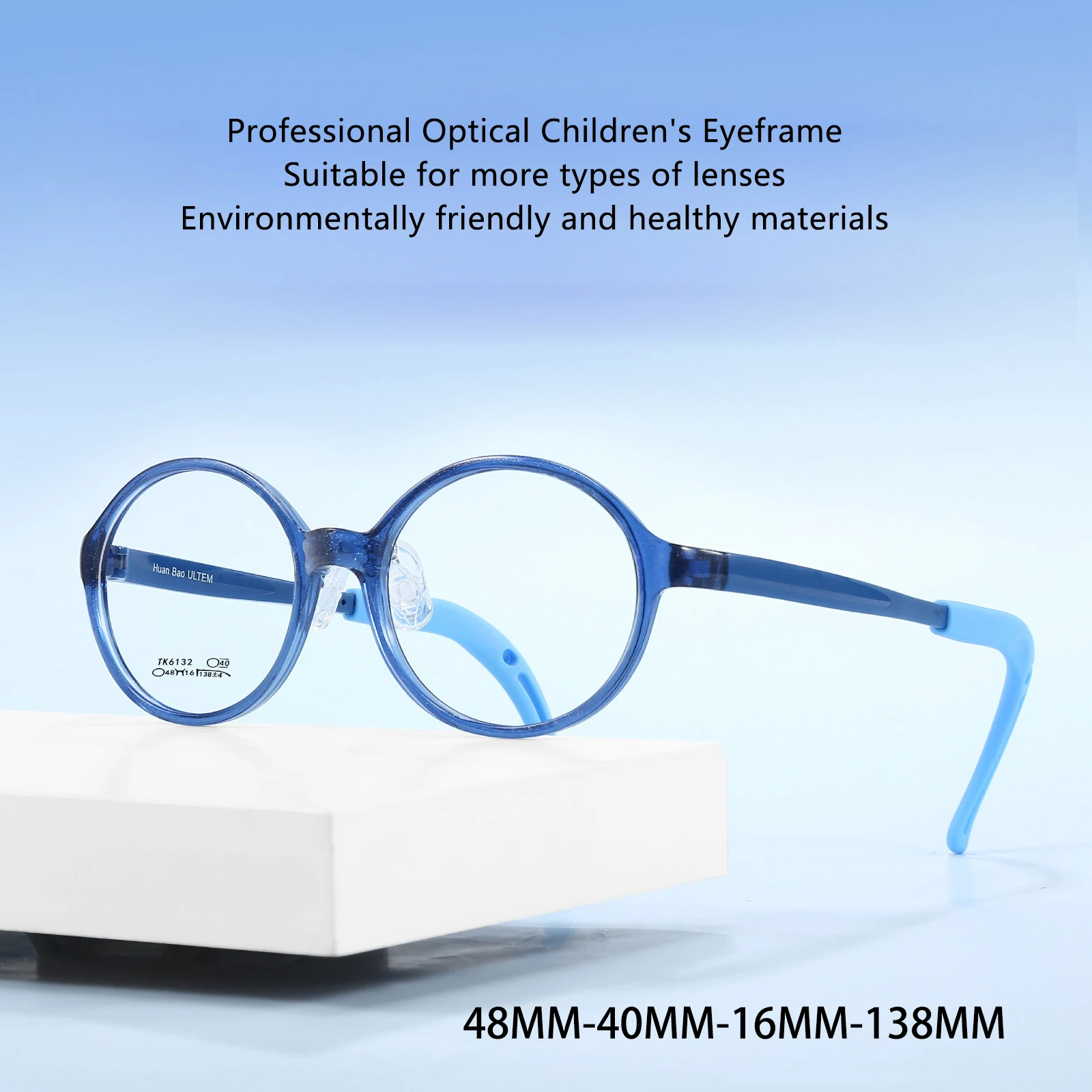 

Comfortable Non-Slip Boys Girls'Glasses Ultra Light Silicone TR90 Eyewear Round Spectacle Children's Optical Eyeglass Frame