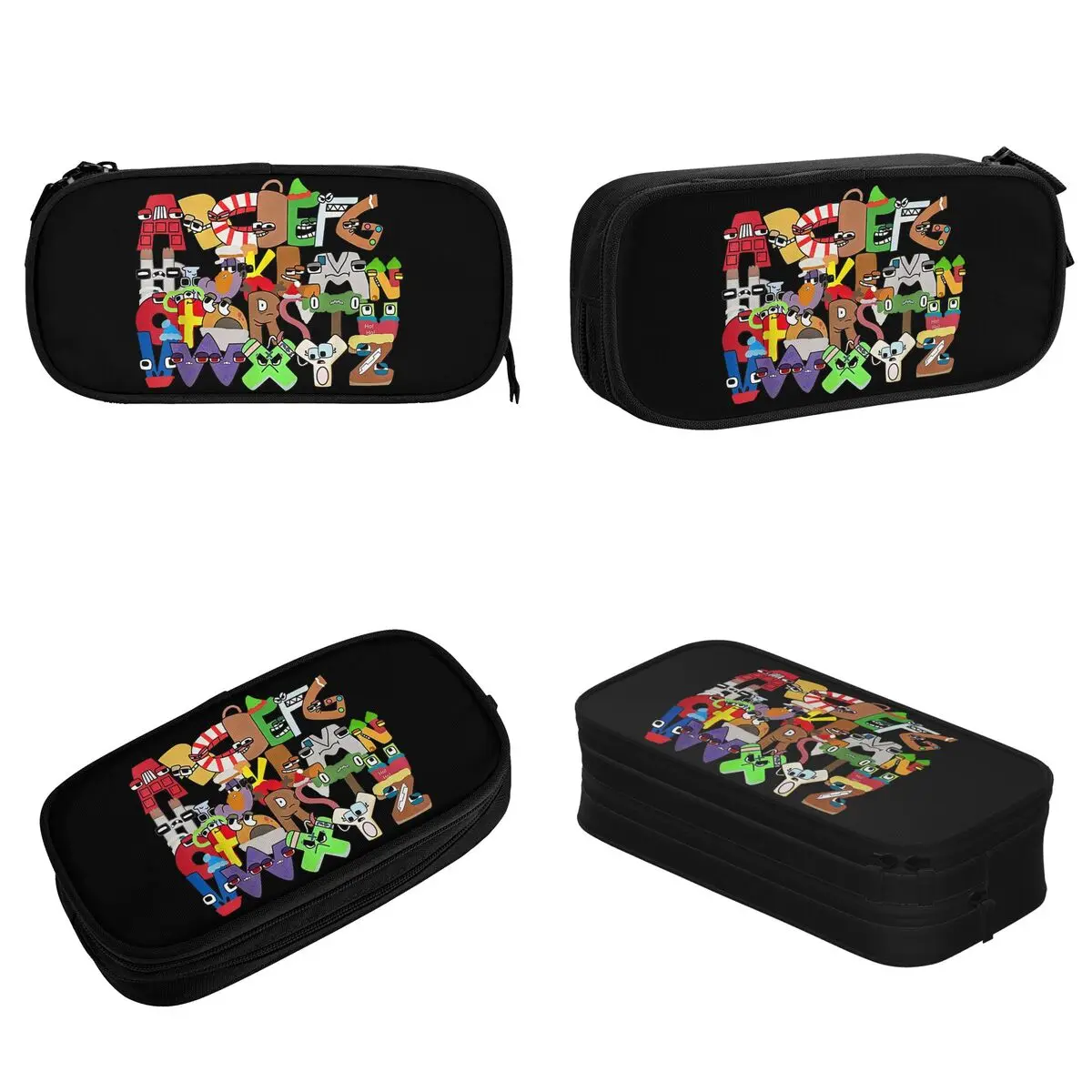 悪役クリスマスレター鉛筆ケースファッションA-Z ABCZボーイズイービルアルファベットロアペンホルダーバッグガールズボーイズオフィスペンシルボックス