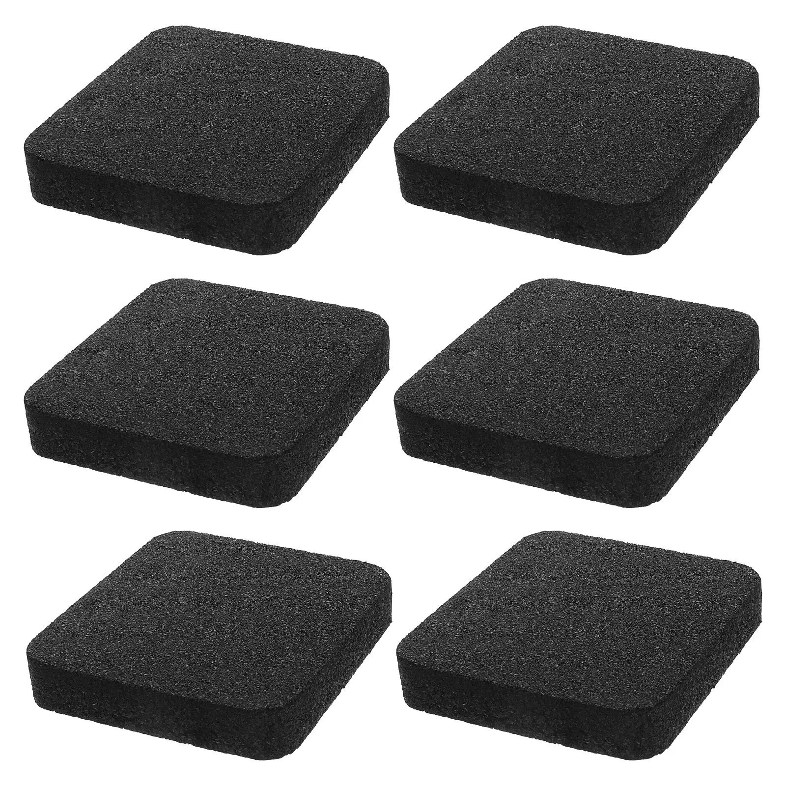 

6pcs Fitness Floor Mats Thickened Rubber Anti-vibration Pads for Treadmill Gym Home Excellent Sound Insulation Anti-slip Black