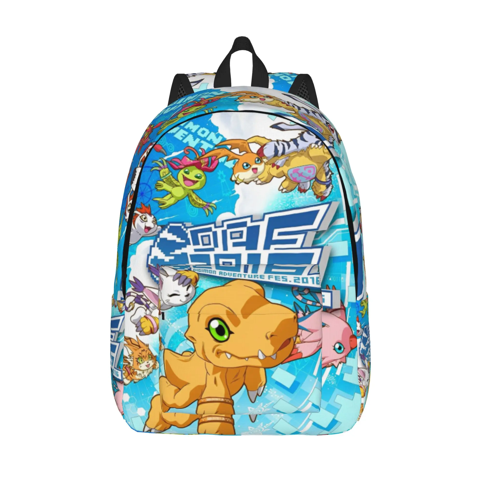 

Digital Monster Digimon Fashion Backpack Lightweight High School Business Daypack for Men Women Laptop Computer Shoulder Bag