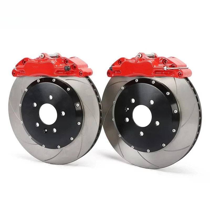 Upgrade 9200 4-Pot Big Brake Kit 330*28mm Slotted Pattern Disc Rotor Modified Skoda Octavia for'BMW'Toyota'Honda'Nissan'Tesla X5