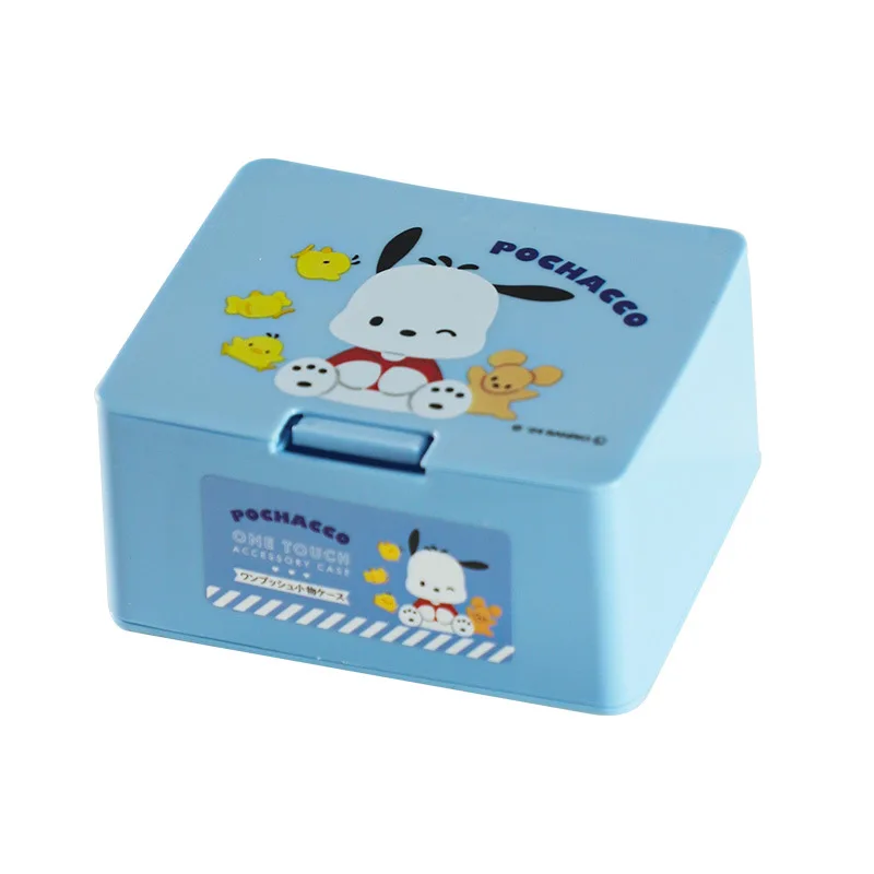 1pc Hellokitys Kuromi Plastic Storage Box with Press Open Lid - Modern Storage for Dental Floss, Cosmetic Pads, and Small Items - view 4