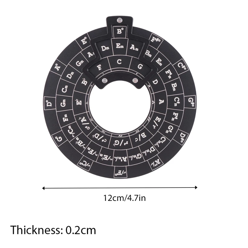 Circle of Fifths Wheel Music Theory Learning Tool Chord Progression Table Guitar Fifth Circle 5 line Staff Melody Tool Anti-slip