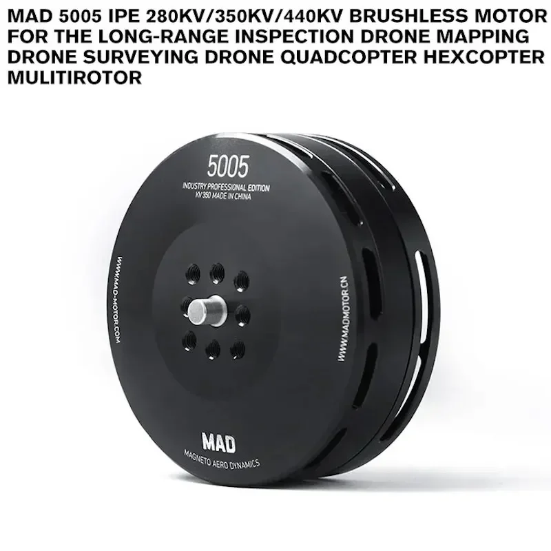 

MAD 5005 IPE 280KV/350KV/440KV Brushless Motor for The Long-Range Inspection Dron Mapping Dron Surveying Dron Quadcopter