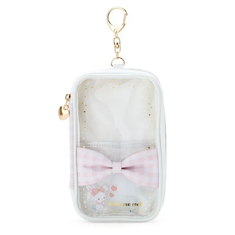 Anime Sanrioed Cartoon PVC Coin Purse Cute My Melody Kuromi Cinnamoroll Hellokittys Storage Bag Kawaii Bag Pendant Gift