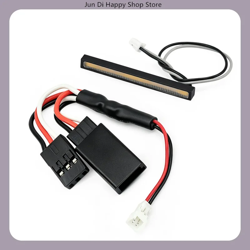 Metal Shell LED Roof Light Bar For SCX30 LC79 RC Crawler Car Simulation High Brightness Straight Row Lamp Accessory