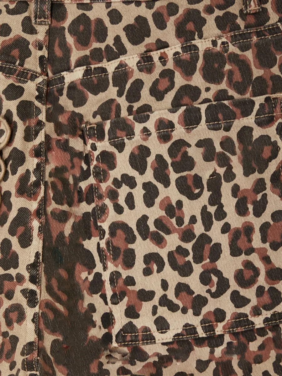 Bornladies 2025 Spring Summer Women's Pure Cotton Leopard Print Shorts - European  American INS Street Fashion Five Point Pants