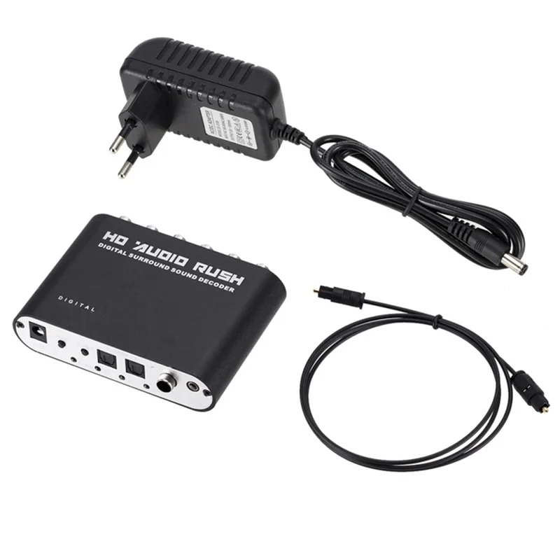 الرقمية إلى التناظرية 5.1 قناة ستيريو AC3 الصوت DAC محول البصرية SPDIF محوري AUX 3.5 مللي متر إلى 6RCA فك طقم قطع غيار الاتحاد الأوروبي التوصيل-A