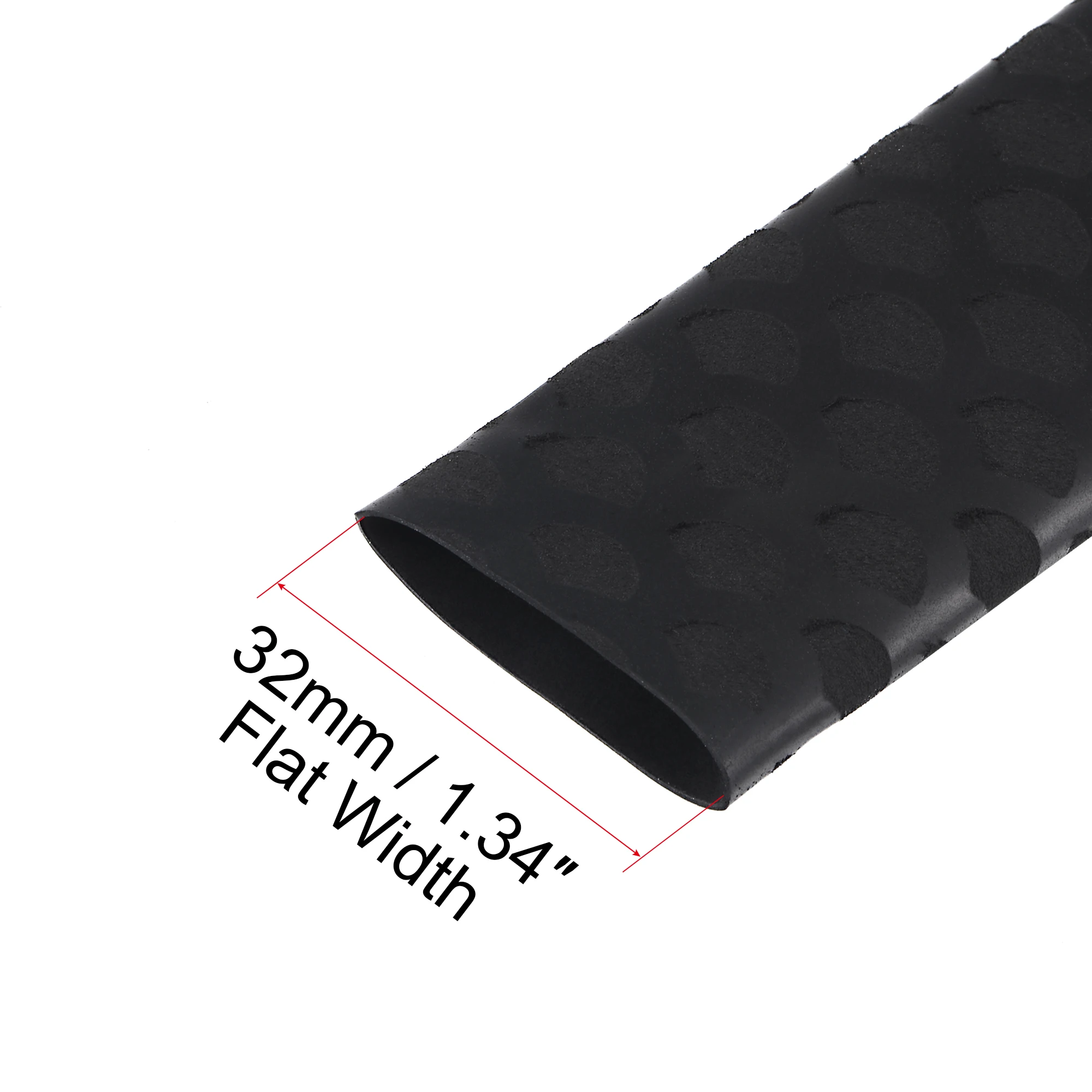 Luva de envoltório termo retrátil de 1 metro para vara de pesca, alça de 20-40mm de diâmetro 32-63mm de largura plana, taxa de 2:1, tubo de envoltório termo retrátil