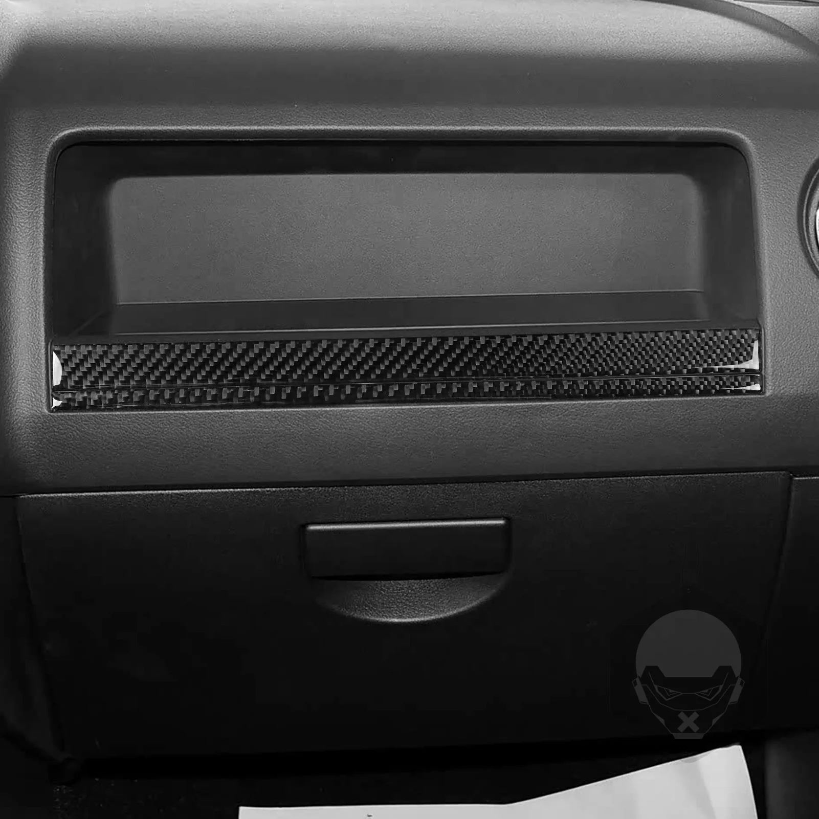 ل جيب كومباس باتريوت 2009-2017 ألياف الكربون المشارك الطيار لوحة القيادة لوحة التخزين شرائط الكسوة اكسسوارات السيارات لاصقة تزيين #2