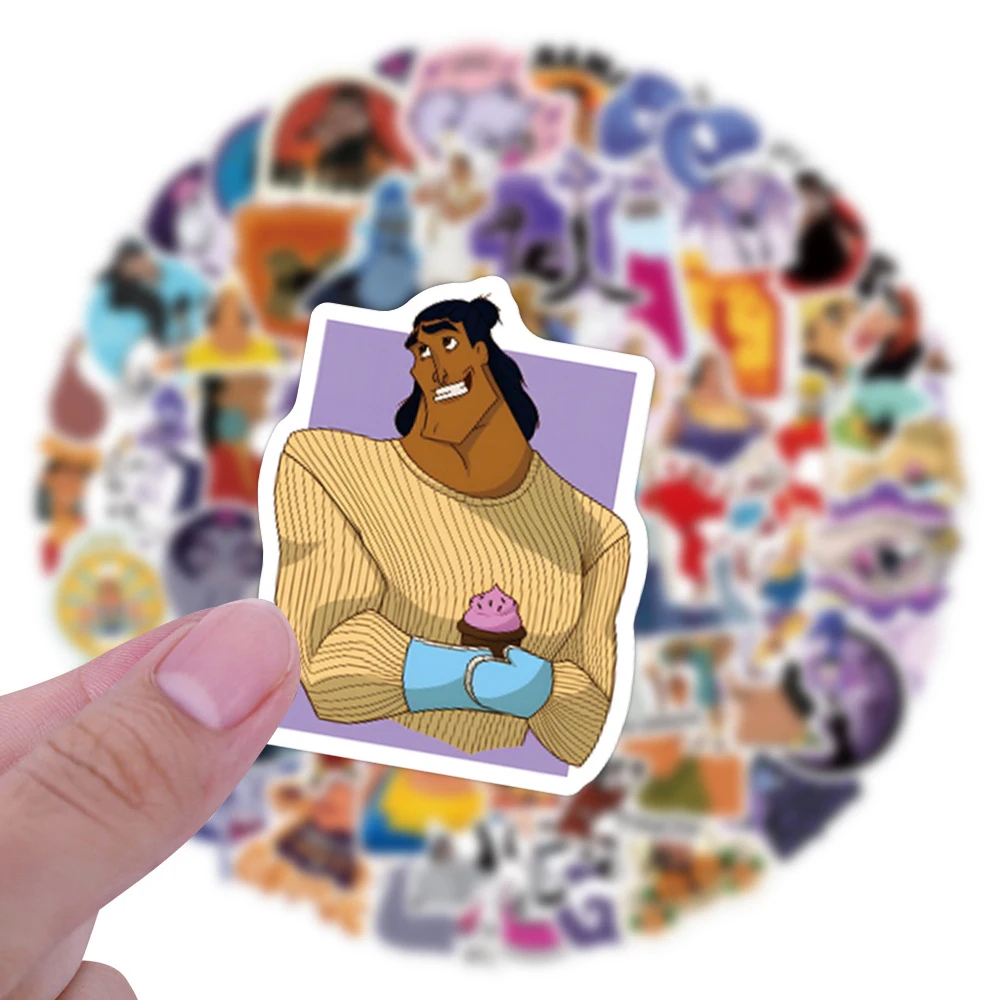Autocollants amusants Disney Anime The Emperor New Groove, 10/30/50/110 pièces, autocollants de dessin animé mignons, jouet DIY, pour ordinateur portable, valise, autocollant en PVC, cadeau