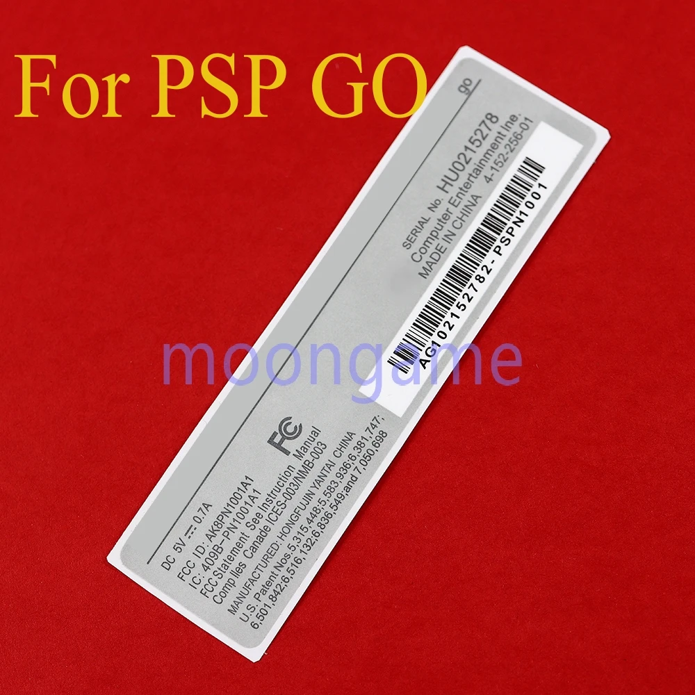 2pcs Replacement For PSP GO New Lable Sticker For PSPGO Back Shell Cover Case