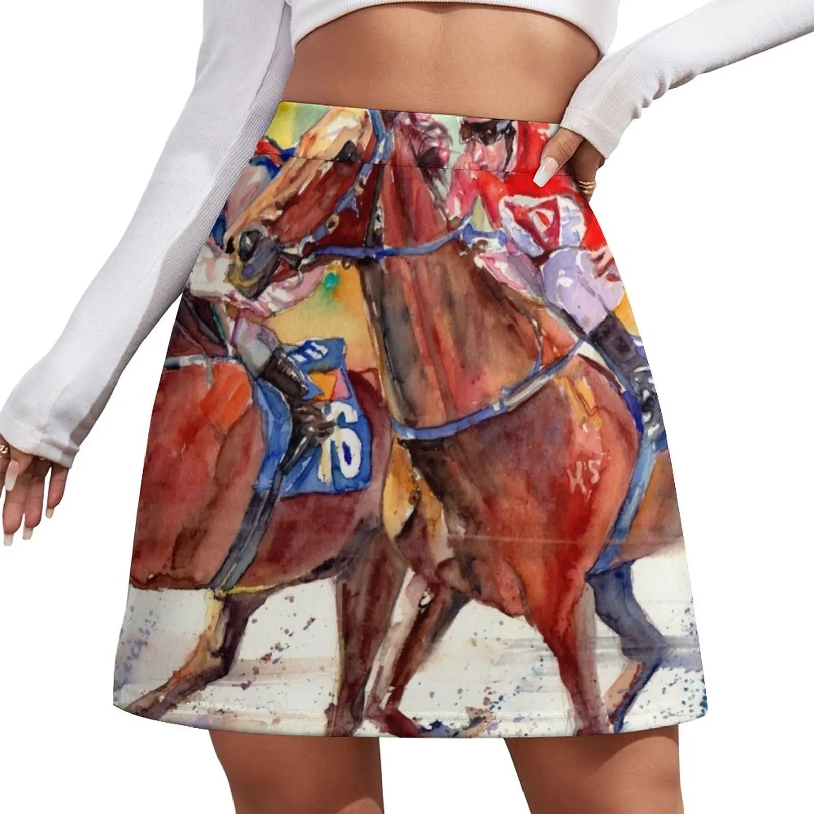 

Thoroughbred Racing Mini Skirt elegant social women's skirts skirt women