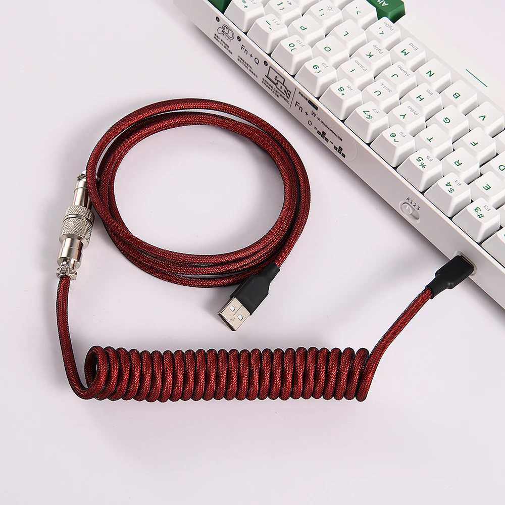 LANO GX12 USB2.0 Aviation Connector Cable Type C Data Power Wire for Mechanical Gaming Keyboard PC Computer Accessories