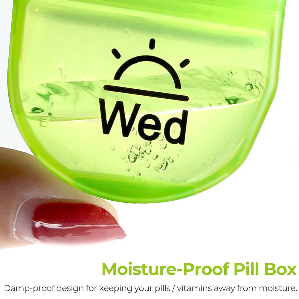 Weekly Pill Organizer 2 Times A Day, Color Tracking 7 Day AM PM Pill Box with Large BPA Free Pill Case for Vitamins, Fish Oils