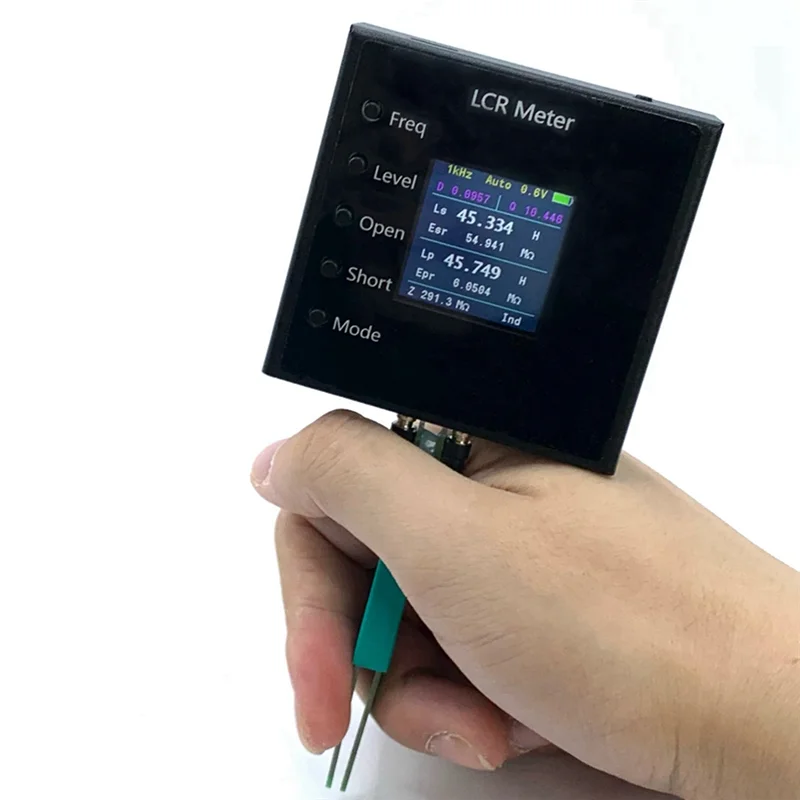 100Khz Intelligent Bridge Tweezers LCR SMD ESR Tester Resistance Capacitance Inductance Continuity Test