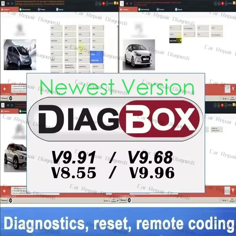 Latest Lexia3 Diagbox V9.91 v9.68 diagnosis V7.83 PP2000 V48/V25 Lexia-3 For Citroen/Peugeot Car Diagnostic Tool Software