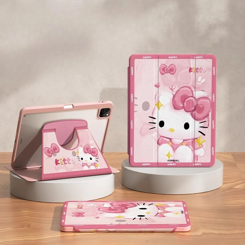 

Hello Kitty for iPad Case Funda Ipad9 10 11 A16 Air3 4 5 10.2in 10.9in 11in Tablet Cover Pro4 5 6 12.9in M4 13in Protective case