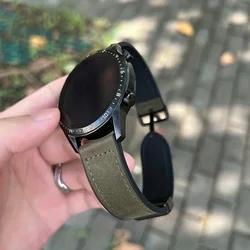 22mm Magnetic Silicone Leather Strap for Samsung Galaxy Watch 4/5/5 6 Pro Active 2 Magnetic Strap for Amazfit GTR/GTS Correa
