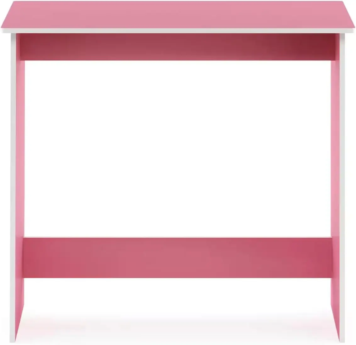 

32-inch Light Pink Computer Desk with Solid Wood Material HT53475
