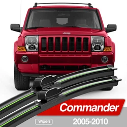 For Jeep Commander 2005-2010 Front Windshield Wiper Blades 2pcs Windscreen Window Accessories 2006 2007 2008 2009