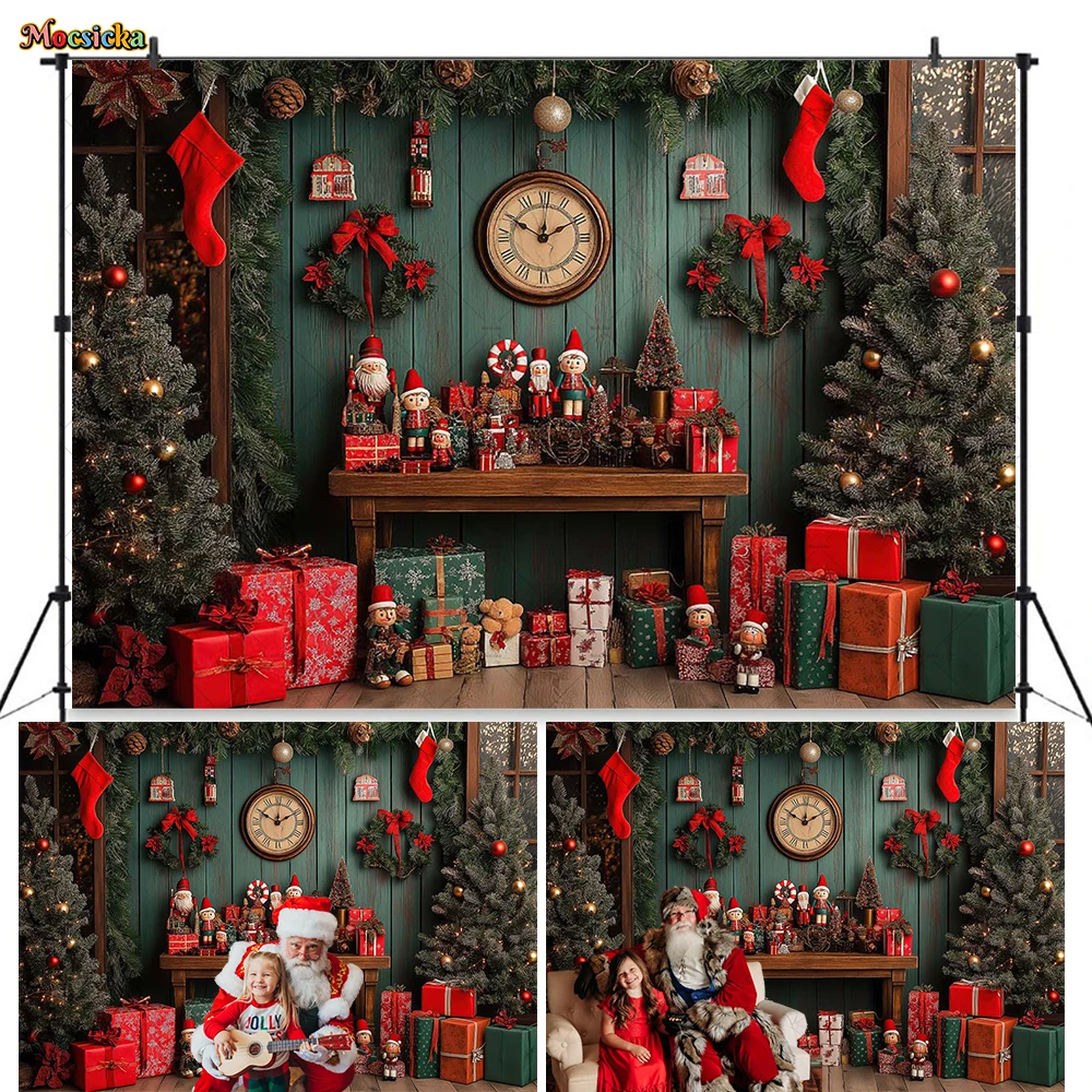 

Фон для фотосъемки с изображением Санта Клауса