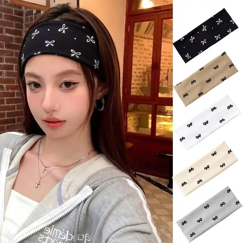 Comfort Fashion Y2K Women’s Wide Headbands with Bow for Yoga and Daily Use