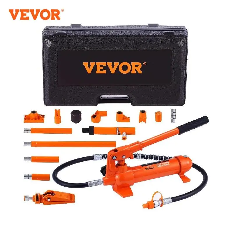 

VEVOR 4/10/12/20 Ton Power Hydraulic Cylinder Jack Autobody Frame Repair Tool Kit Automotive Truck Lifting Jack Heavy Equipment