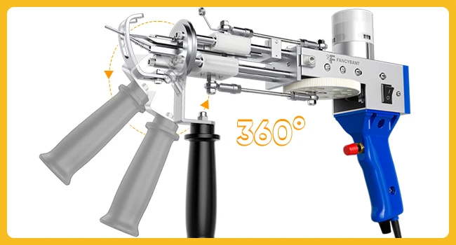 Tufting Gun 2in1 Set with Fabric Carpet Trimmer 5-40 Stitch/sec Adjustable Speed Electric Carpet Gun,7-21mm Focking Machine