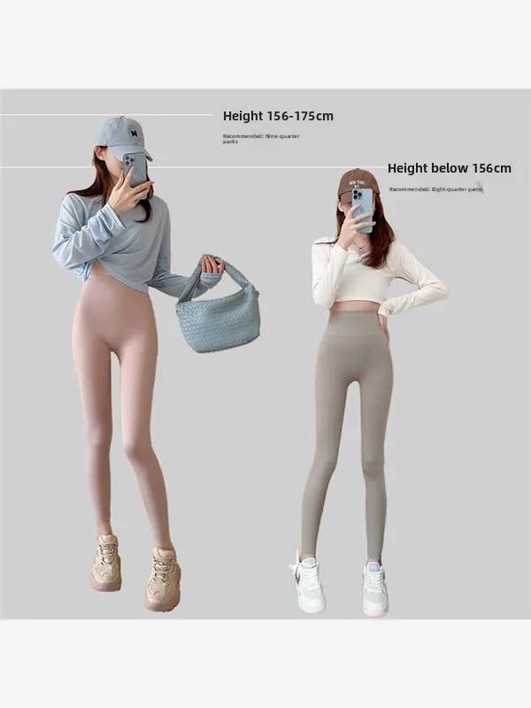 Slim Fit Yoga Pants Women's High Waist ark Skin Pattern Nine-Tenths Length Base Layer Pants for Spring Autumn Summer