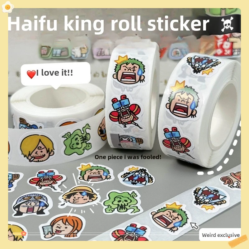 New anime one piece roll sealing tape sticker Q version Naruto creative decoration manual account anime Instagram luggage