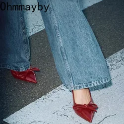 2026 New Summer High Heel Women Sandals Shoes Fashion Shallow Butterfly-knot Shoes Elegant Wedding Party Shoes