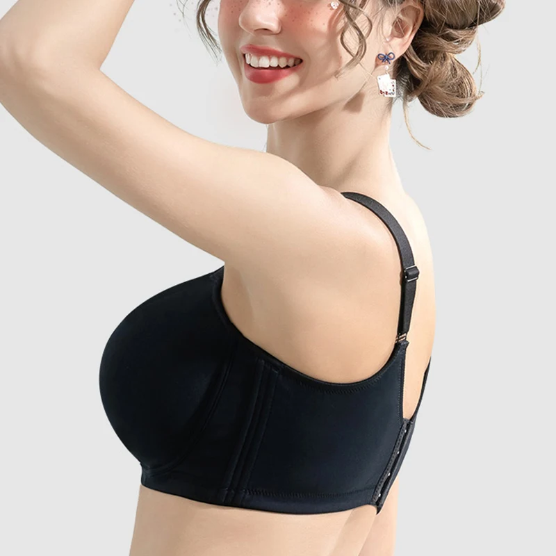 Large Size Seamless Bra Lingerie for Women Thin Sexy Bra Comfortable Top Up Push-Up Anti Sagging Sports Breast Collection Bras