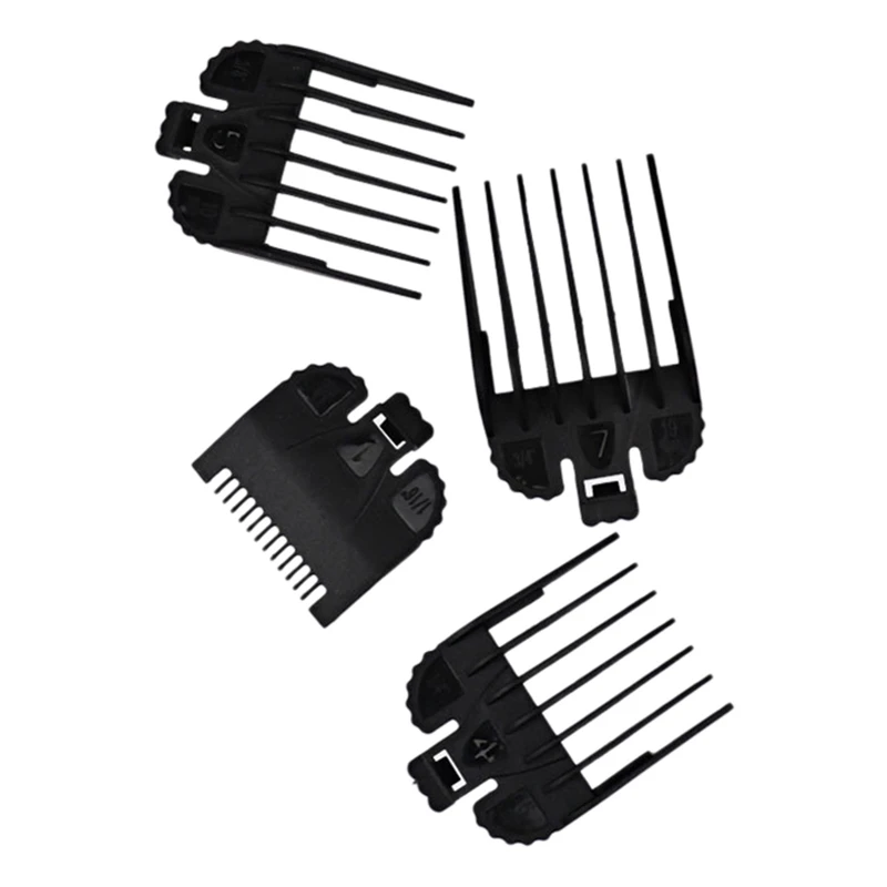 8 Pcs Hair Clipper Limit Comb Guide Attachment Size Barber Replacement 1.5/3/4.5/6/10/13/19/25Mm