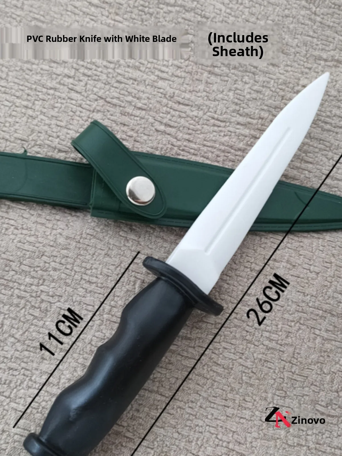 Rubber Knife Martial Arts Training Kitchen Knife Model for Combat Practice Movie Props Unsharpened Training Sword