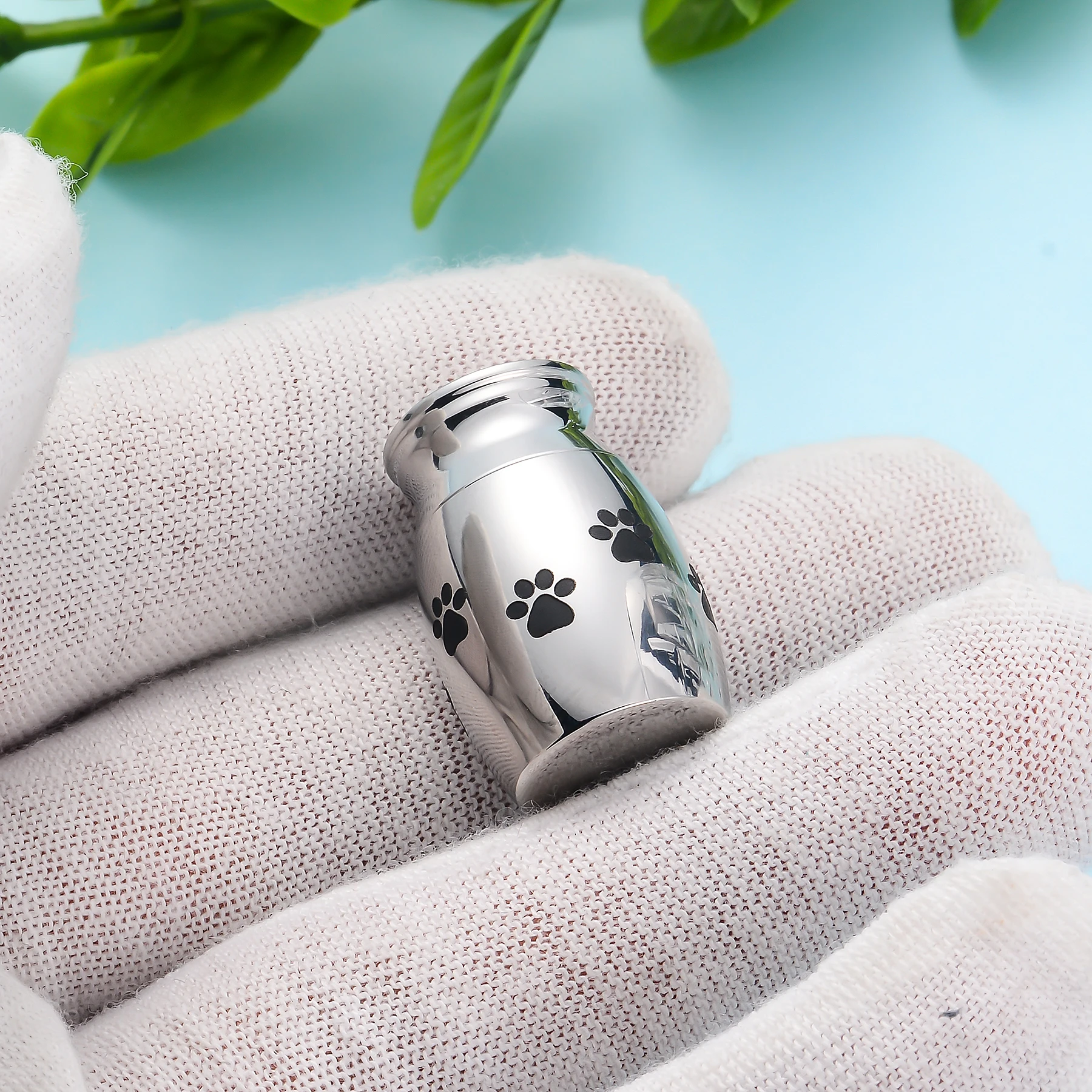 Hochwertige 25mm/40mm Dekorative Gedenkurnen aus Edelstahl für die Aufbewahrung von menschlicher oder tierischer Asche - "Immer in meinem Herzen" – Detail 7