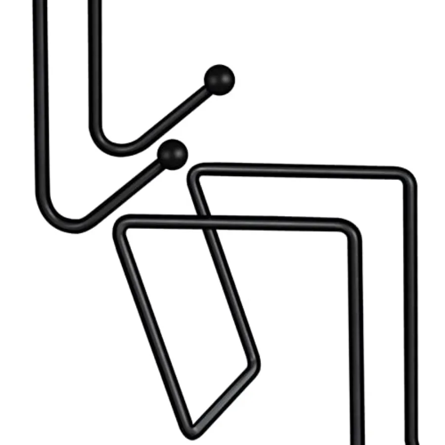 4 حزمة مكتب لوحات مكعب السنانير أنيق مزدوج خطاطيف معاطف ExtraWide 2 بوصة Veatile الأسود معدن شنق للملابس أكياس مفاتيح Umb