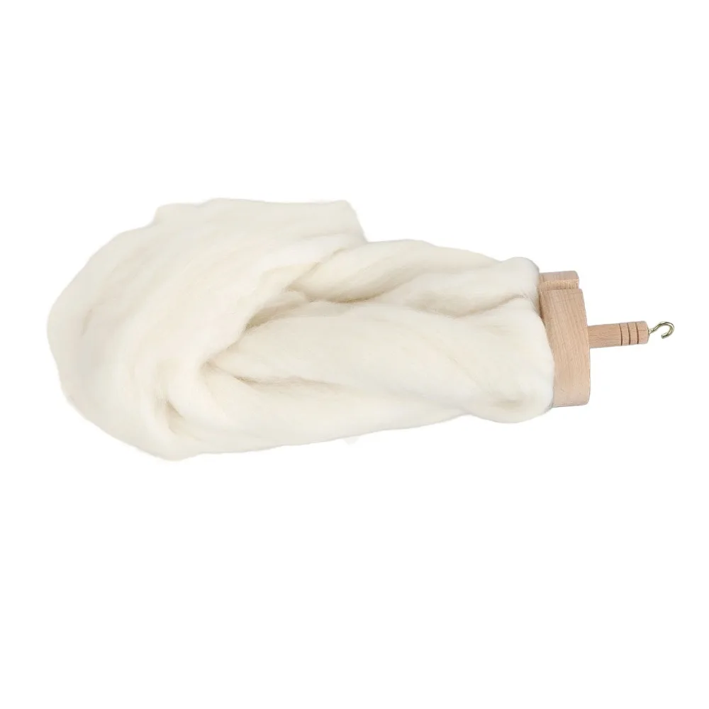 Practical Wooden Drop Spindle Hand Carved Top Whorl Yarn Spinning Kit Wool Top Kit For Sewing