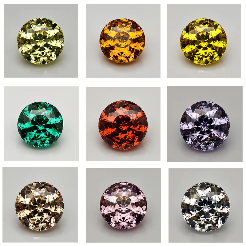 

New 5A+ Quality Colorful 8.0mm Astral Cut Cubic Zirconia Stones Loose Gemstone for DIY Jewelry Making