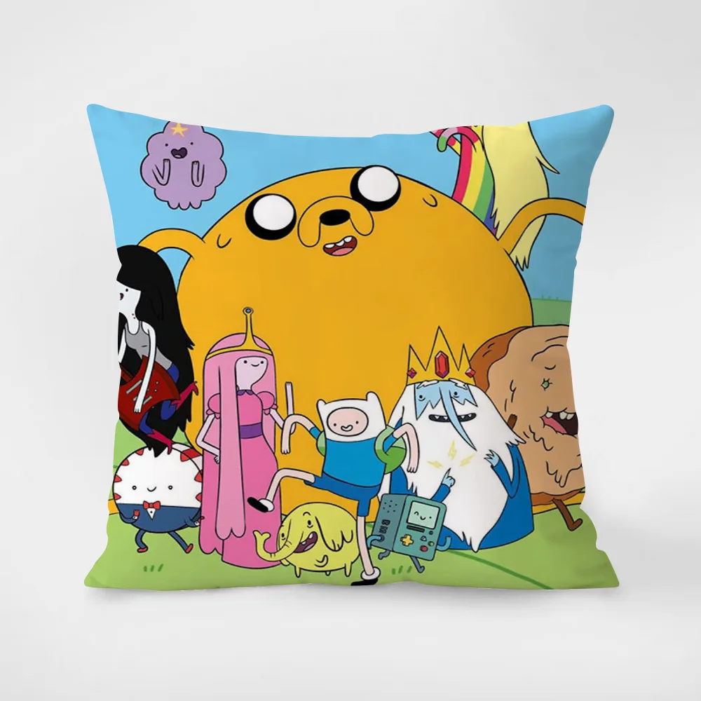 Adventures Time Duplex Printing Chair Cushion Cover 45x45cm Lounge Chairs Cushions Pillow Hugs Pillowcase Short Plush 45*45 Sofa