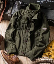 Men's M-65 Jacket Armbands Double Collar Military Tactical Style Classic Male Outfits