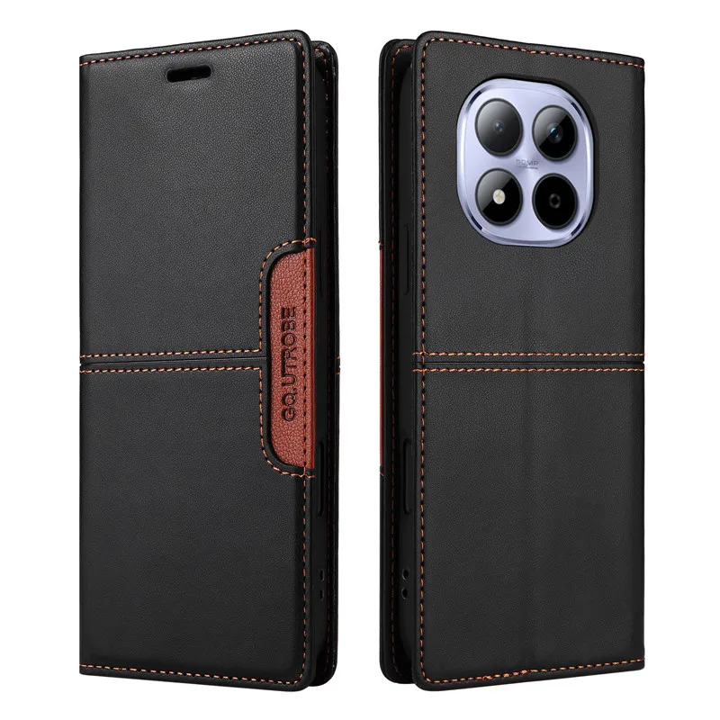 محفظة مغناطيسية مضادة للسرقة حافظة جلدية لهاتف Xiaomi Redmi Note 15 Pro Plus Redmi15 5G 15C 4G حامل بطاقة الهاتف كتاب غطاء الوجه #2