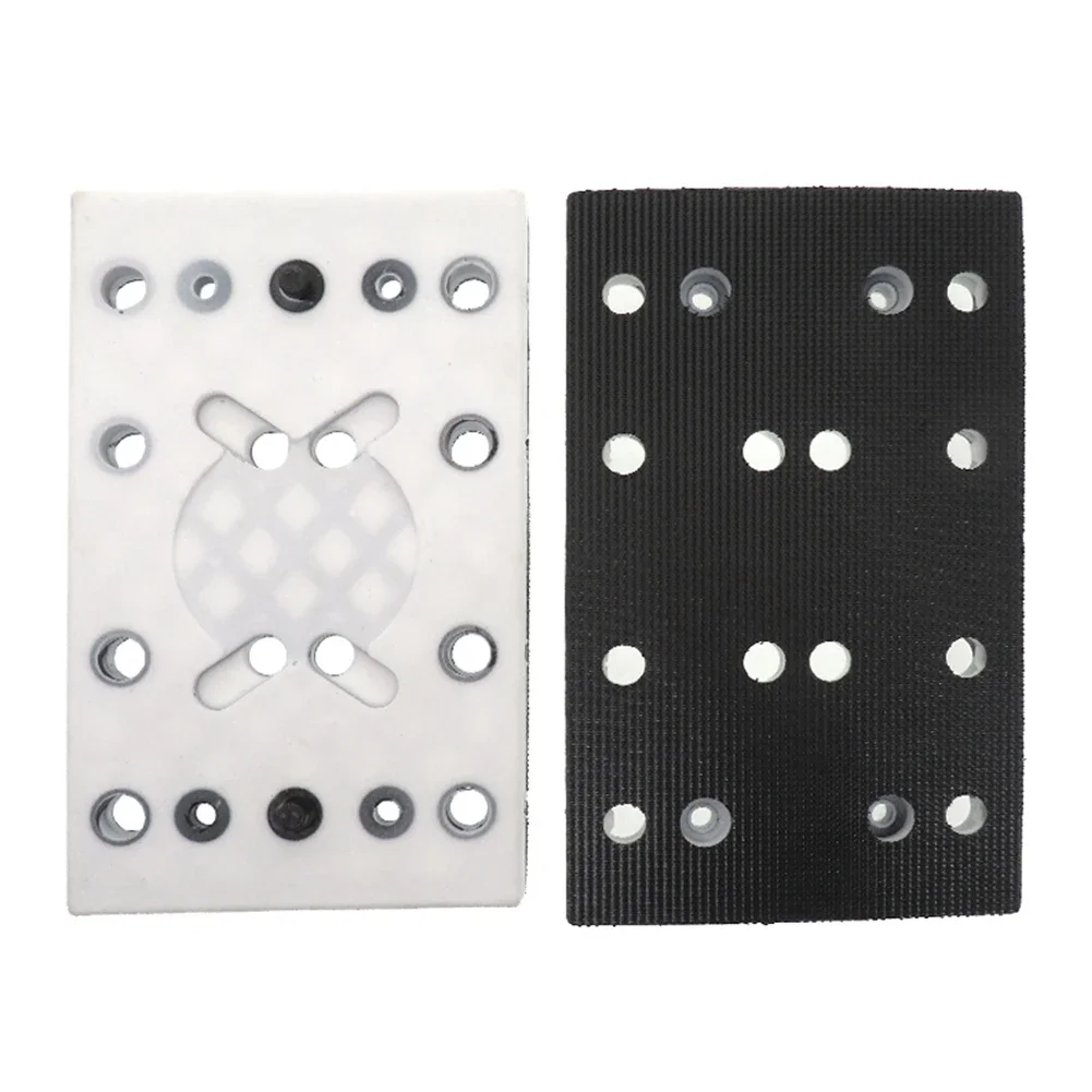 

Brand New Sanding Pad Square Stable Performance 12 Holes 130x80mm 8mm Thick Aluminum Plate + PU Foam Backup Plate