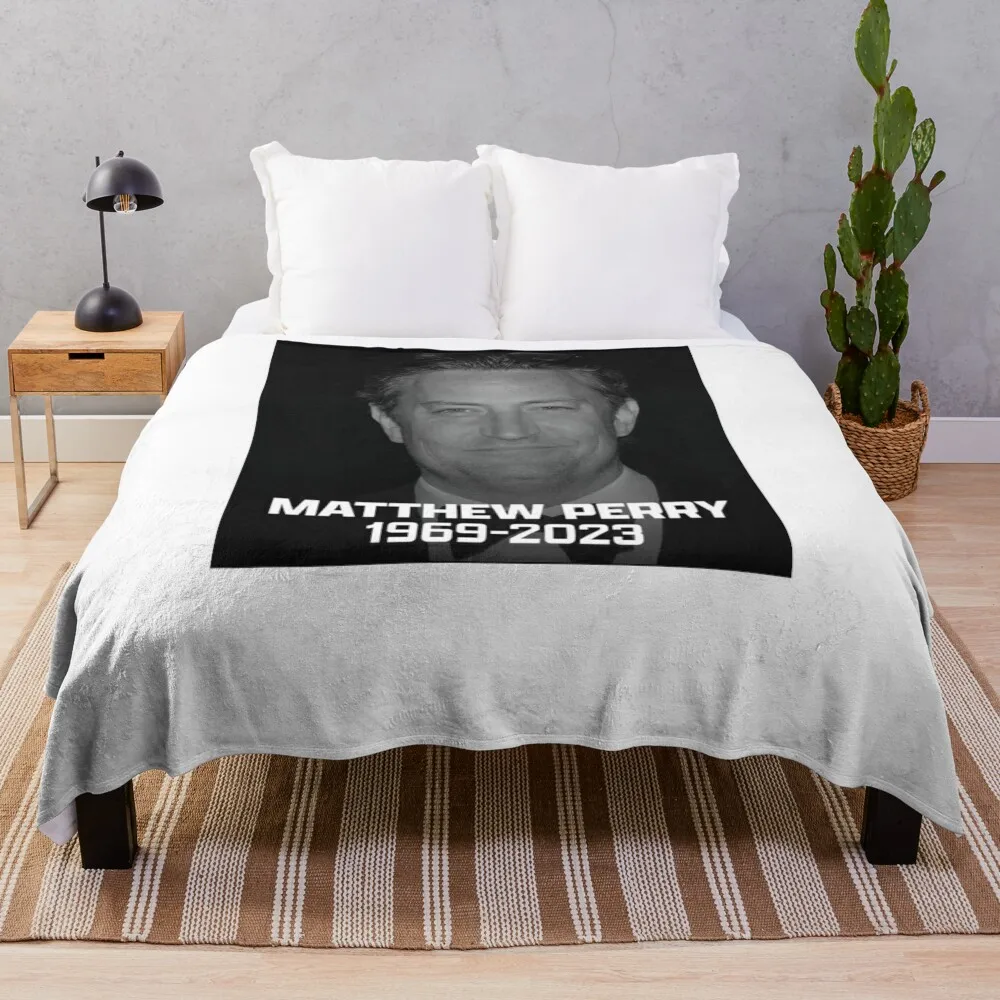 

RIP Matthew Perry - Chandler Bing Throw Blanket Multi-Purpose Travel Winter beds manga Blankets