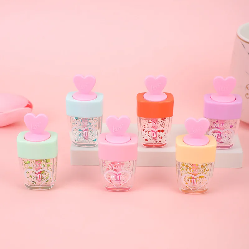 24Pcs Cute Ice Cream Color Changing Lip Gloss Set Lip Tint Moisturizing Longlasting Lip Oil Girls Lips Makeup Wholesale