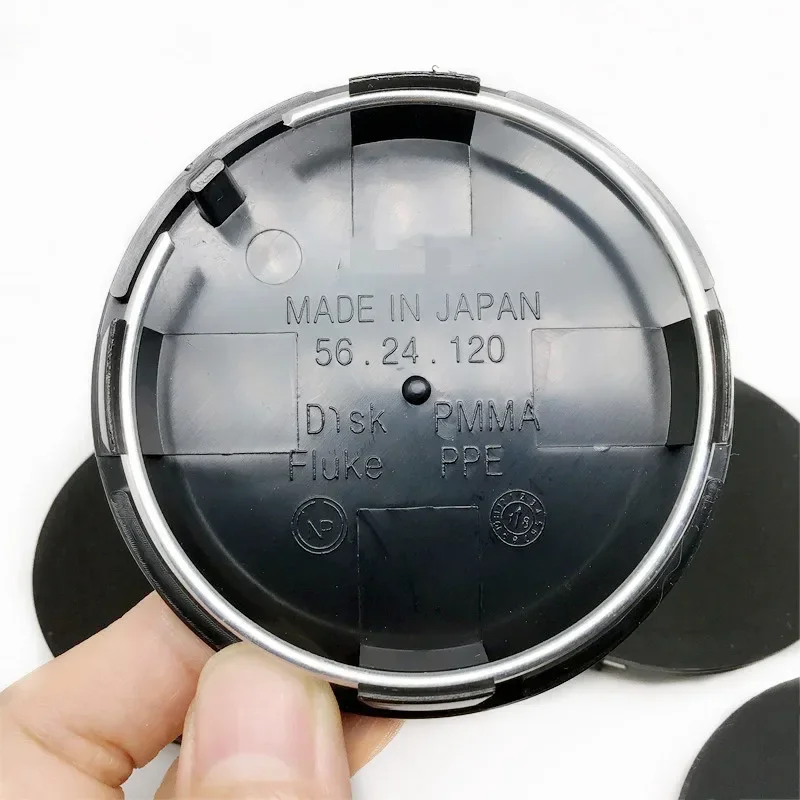 4pcs 70mm No Logo Auto Rims Cover Black 56.24.120 5624120 Wheel Center Cap Hubs