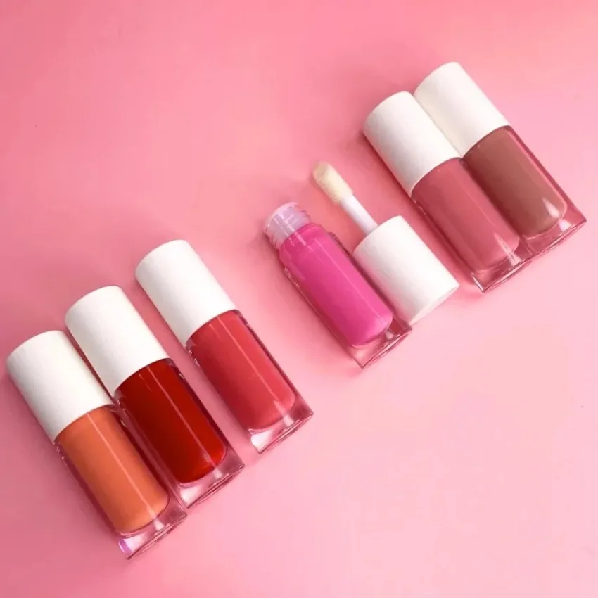 CUSTOM 50 สีไขมันหลอดลิปสติก Matte กันน้ํา Non Stick CUP เหงื่อง่ายสีเซ็กซี่ Lipgloss จํานวนมาก