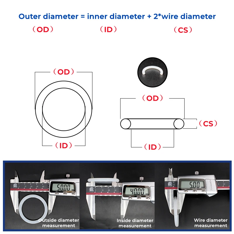 VMQ White Silicone O-Ring OD 5-80mm Thickness CS 1/1.5/2/2.4mm Heat Resistant Food Grade Waterproof Washer Rubber Gasket