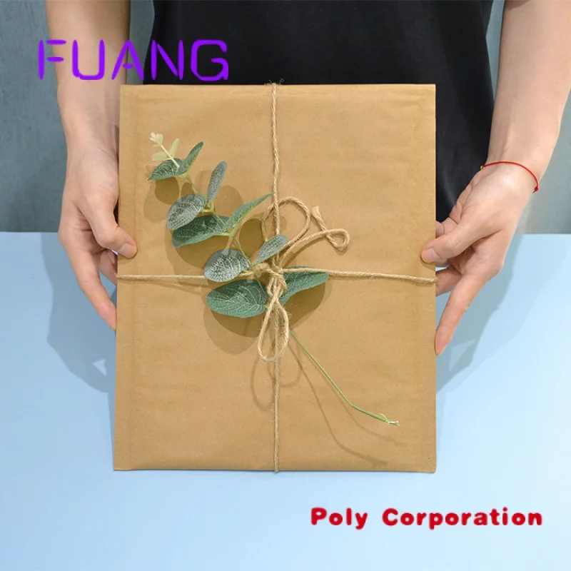 Custom  ZGCX Kraft Paper Bag Recycled Mailers Shopping Cushion Courier Bubble Wrapp Envelop Bags Biodegradable Honeycomb Padded